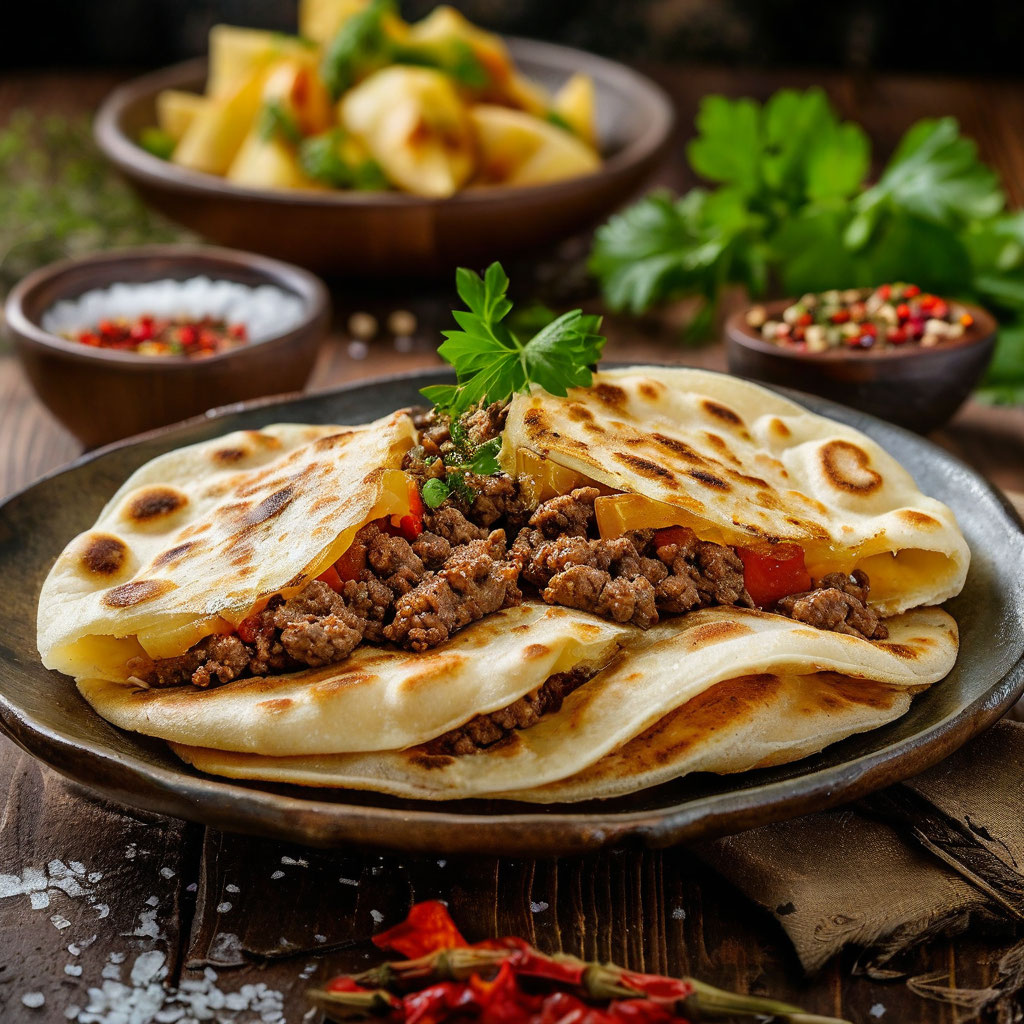 Кутабы с мясом